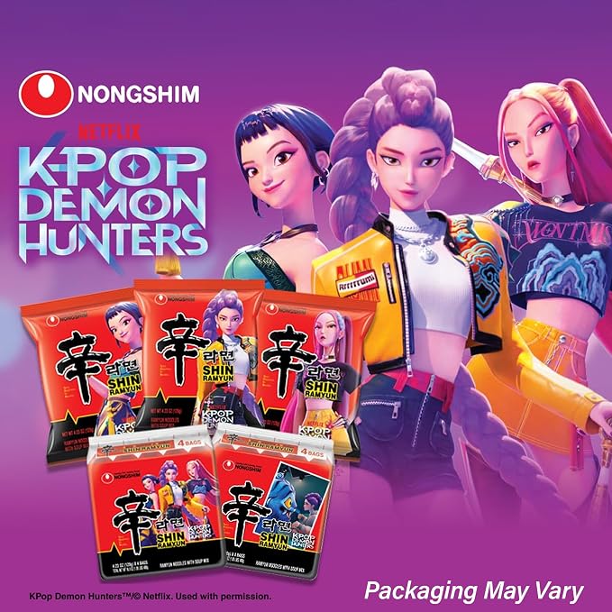 Nongshim Shin Ramyun Noodles, Spicy Korean Signature Instant Ramyun, Rich Beef Flavored Broth, Microwaveable, Korean Instant Noodles, 4.23 oz (Pack of 16), Packaging May Vary