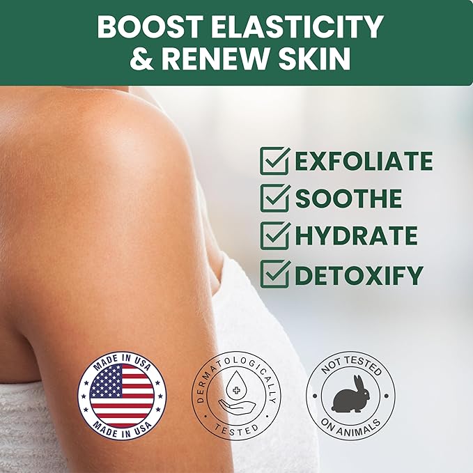 Kesmedik Pure Tea Tree Oil Body & Foot Scrub, Himalayan Salt Exfoliating Scrub with Stem Cells & Shea Butter, Antifungal Defense, Acne Support, Itchy Skin Relief, Removes Dead Skin & Rough Patches