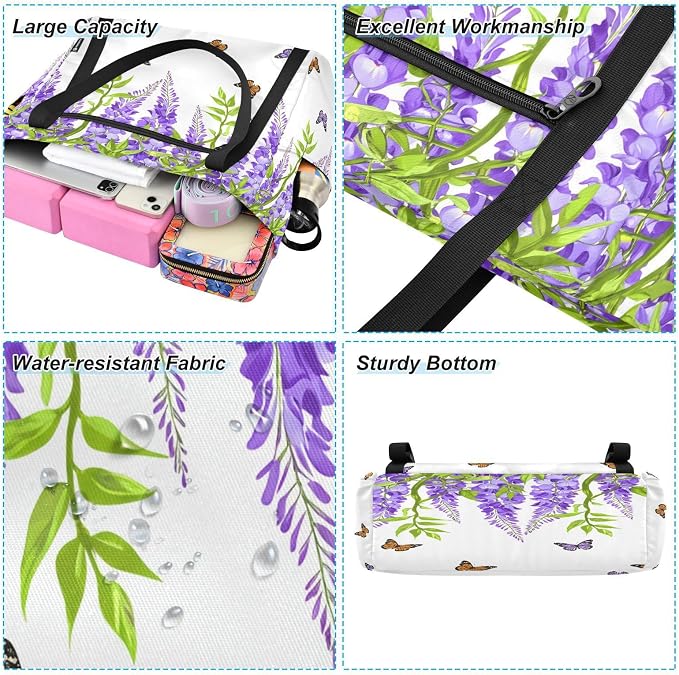 MCHIVER Yoga Bag for Women Men Large Yoga Mat Bag with Adjustable Strap Workout Bags Totes for Pilates Yoga Travel