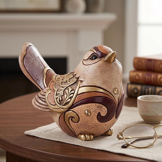 Bird Figurines Home Decor,Boho Bird Decor for Shelf,Birthday Gifts for Mom | Small Animal Sculpture Decorative Ornaments for Coffee Table Bookshelf Office Desk Mantel Cabinet Living Room Bedroom