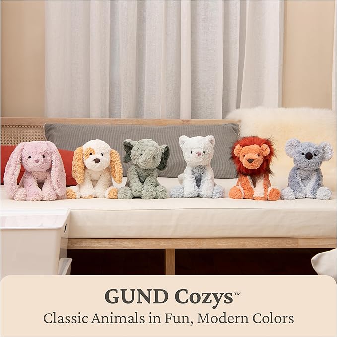 GUND Cozys Collection Bunny Stuffed Animal, Spring Decor, Plush Bunny for Ages 1 and Up, Pink, 10"