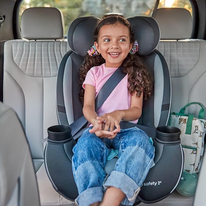 Safety 1st Grow and Go All-in-One Convertible Car Seat, Rear Facing, 5-40 lbs, Forward Facing (30–65 lbs), High Back Booster Seat 40-100 pounds, Green Gables