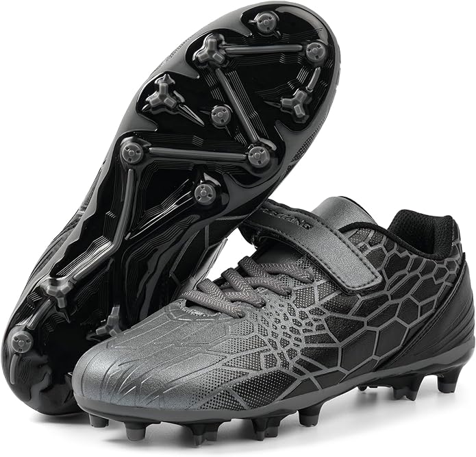 Kids Soccer Cleats for Boys Girls Soccer Shoes Firm Ground Youth Lightweight Athletic Training Football Cleats for Little/Big Kid