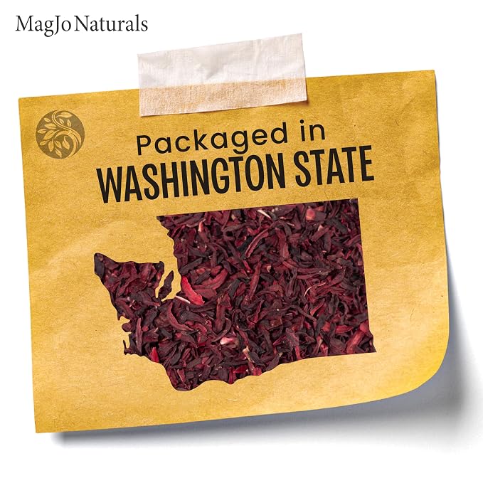 MagJo Naturals, Hibiscus Flowers 1LB (16 Oz) Hibiscus tea cut & sifted flowers, Flor de Jamaica