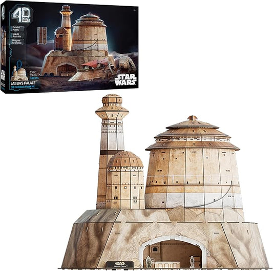 4D Build, Star Wars Jabba’s Palace 3D Model Kit, Star Wars Collectibles & Desk Décor, Adult Puzzles, Building Toys, 3D Puzzles for Adults & Teens, 340 Pieces, for Ages 12 & Up