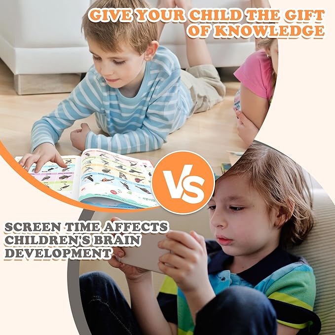 First English Words Sound Book, Total 470+ Sounds, 21 Themes, My First English Sound Toy, Interactive Sound Books Kids Learning Toys, Educational Toys Birthday Gift for Toddlers Kids Age 3 4 5 6