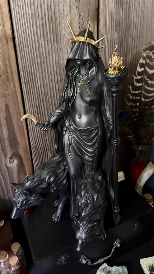 Cracker Barrel Tree Witch Statue – Halloween Resin Figurine | Retro Magician Decor | Dark Fantasy Ornament | Nib Festival Collectible (Goddess 6.2in)