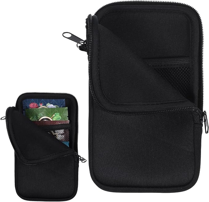 Tampon Holder for Purse Tampon Bag Portable Tampons Bag Organizer Case Tampons Storage Bags with Zipper Travel Feminine Product Organizer for Women Black