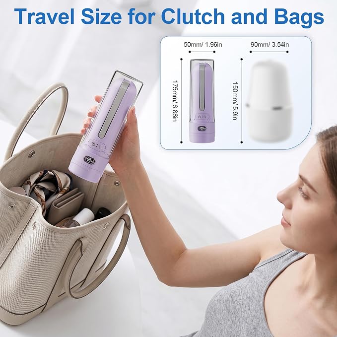 Electric Menstrual Cup Cleaner, Portable Bidet for Feminine Care | Women period essentials Fashionable purple, USB-C rechargeable Adjustable pressure modes IPX7 waterproof, Compact travel size