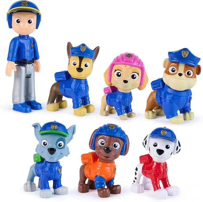 Paw Patrol Search & Rescue Team Pack with 7 Collectible Action Figures, Including Ryder & 6 Pups, Kids Toys for Boys & Girls Ages 3 and Up