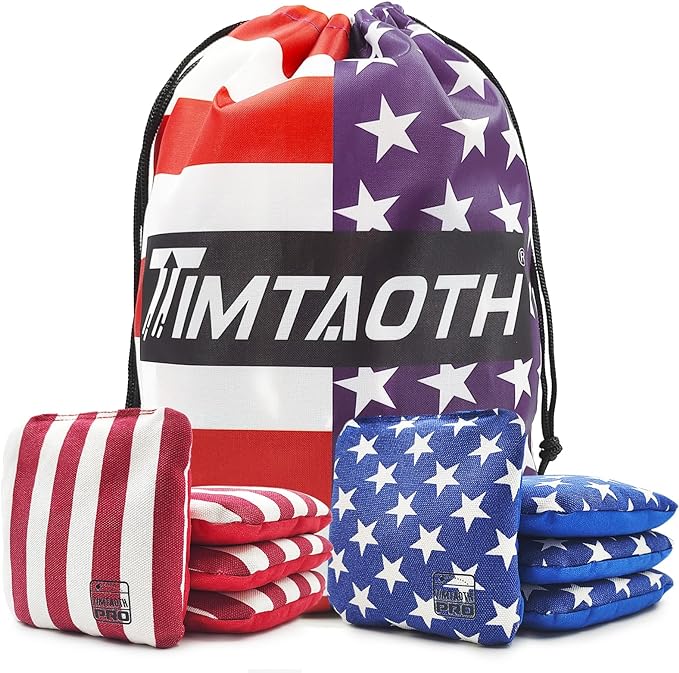 Dual Sided Corn Hole Bags Professional Cornhole Bags Set of 8 Regulation Corn Hole Bean Bags Slick and Stick