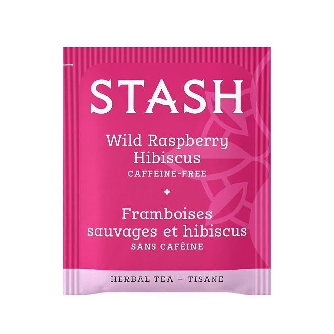 Stash Tea Wild Raspberry Hibiscus tea - 20 Count (Pack of 2)