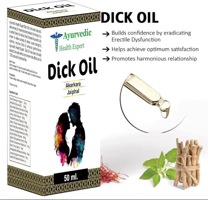 Herbal Sexual Dick Oil for Men & Women – Natural Aphrodisiac, Boosts Libido & Enhances Intimacy – 100% Ayurvedic Formula for Men Enlargement Massage Oil (50 Ml Pack of 1) 1.6oz