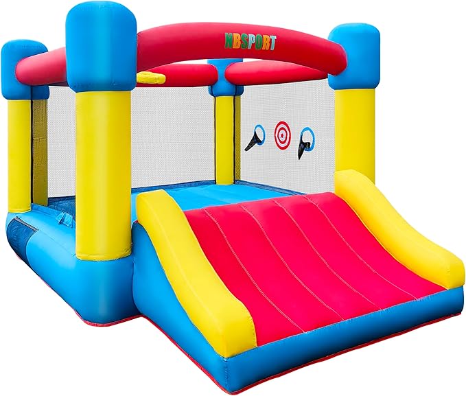Inflatable Bounce House for Kids Ages 3-8 - Largest 6.7'x8.4' Jump Zone, Big Kids Bouncer Castle with Slide | Blower Included | Backyard Party & Birthday Gift