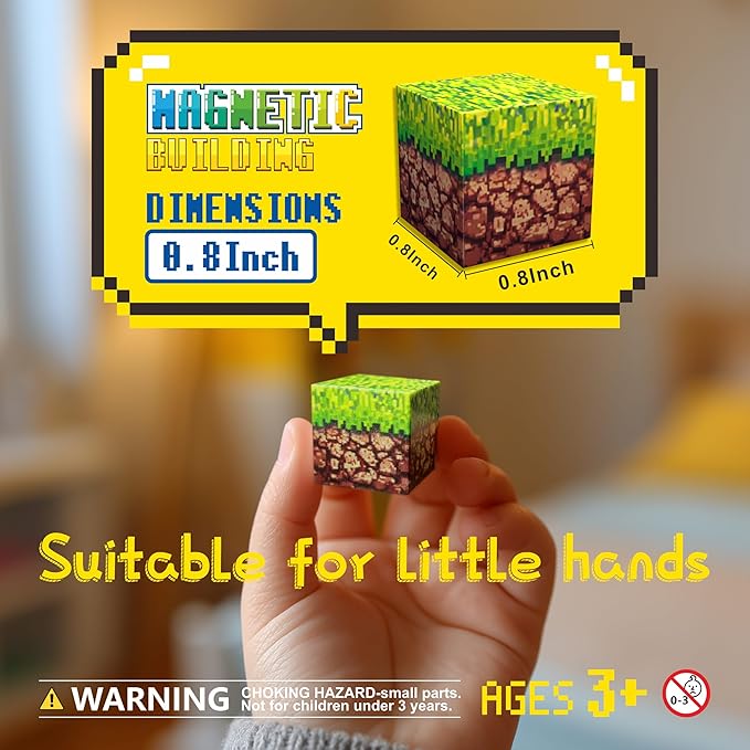 Magnetic Blocks-100PCS Kid's Toys,Magnetic BuildIing Blocks,Educational Toys for Boys & Girls Ages 3-4 5 6 7 8 9 10,STEM Montessori Stacking Toy, Sensory Toy, Birthday Gift