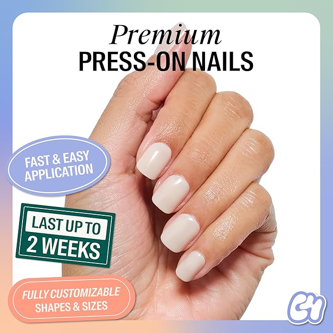 Chillhouse - Chill Tips, Press on Nails Kit - Muddy Waters (Square - Short) - 30 Nail Shapes & Sizes - Up to 2 Weeks of Wear - Customizable - Reusable - Latina Founded, Women Owned - Beauty, Self Care