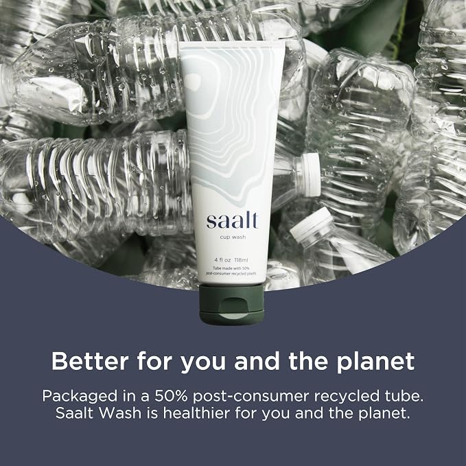 Saalt Menstrual Cup Wash Cleanser - Menstrual Disc Wash - pH Balanced - No Irritants or Harsh Chemicals - 4oz