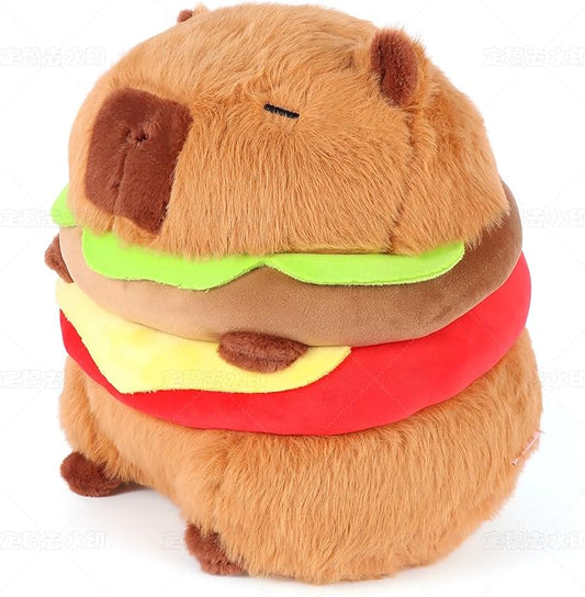 Cute Capybara Plush Toy 13.8 inch, Soft Capybara Stuffed Animal Plushies Pillow Birthday Gift for Kids