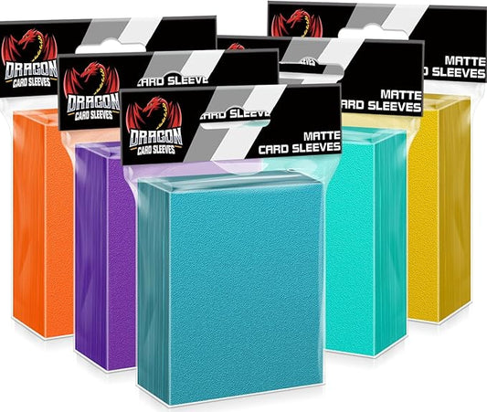 500 Count Card Sleeves Toploaders for Trading Cards, 5 Colors Soft Baseball Card Sleeve for Standard Cards, Fit for MTG, Football Card, Sports Cards,Game Cards