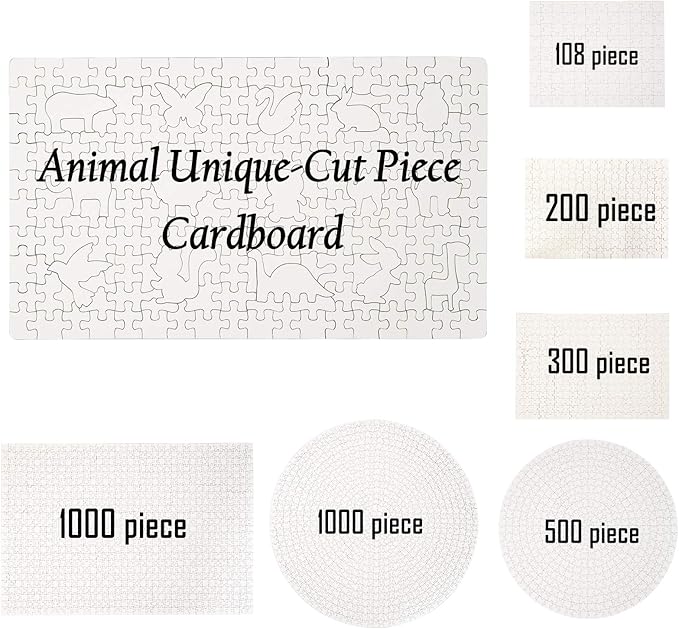 Custom Puzzle from Photo Custom Jigsaw Puzzle Unique Birthday Present Suitable for Children Family and Friends Personalized Puzzle-Multi Size (Animal Unique-Cut Piece-Cardboard)