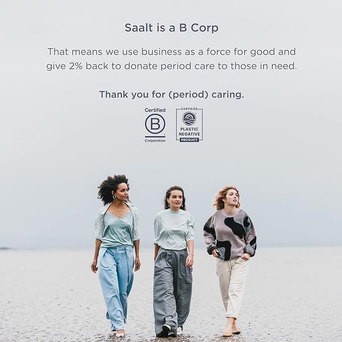 Saalt Menstrual Cup – Reusable Period Cup – Made for Comfortable, Leak-Free Protection Up to 12 Hours – BPA & Latex Free – Includes Cup & Carry Bag (Small, Ocean Blue)