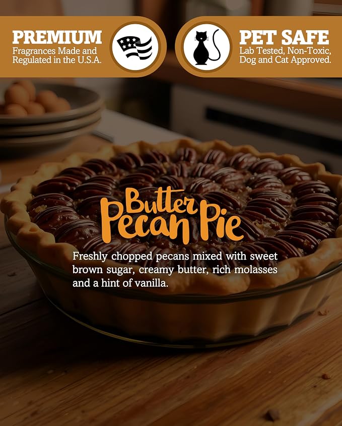 Shortie's Candle Company Butter Pecan Pie Premium Wax Melts 4 Pack - 12 Oz., Strong & Long Lasting, Non-Toxic - Made with Essential & Natural Oils - Formula 117