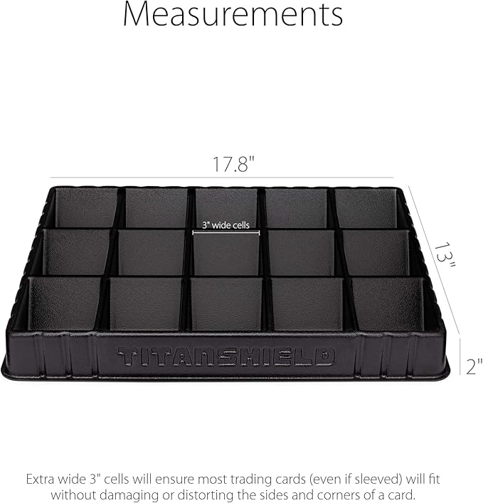 TitanShield Stackable Heavy Duty Card Sorting Tray | Compatible with Pokemon, Baseball, Magic The Gathering MTG, TCG Trading Cards | (Two Trays)