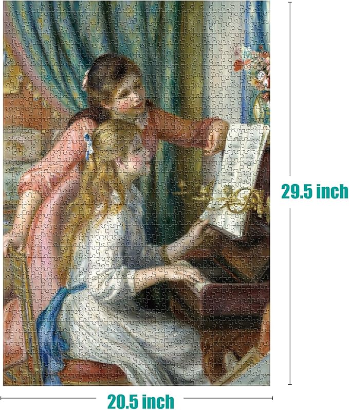 Antelope - 1000 Piece Puzzle for Adults, Two Young Girls at The Piano, by Pierre-Auguste Renoir, 1892 - Officially Licensed, Jigsaw Puzzles 1000 Pieces, High Resolution, Matte Finish, No Dust
