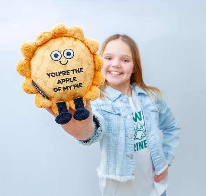 Pie Plushie - You're The Apple of My Pie Cute Apple Pie Plush, Food Plushie Gift for Kids