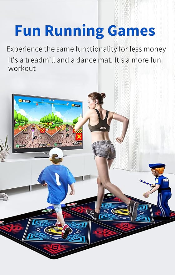WuZhuangYuan Music Dance Mat for Kids & Adults,Ideal for Fitness Dance Games,64GB Memory Card,899 Games,75 Music Videos,650 Songs.for TV use,Made of Premium Flannel,a Luxurious Gift for Children