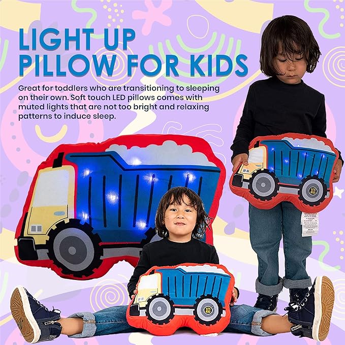 Light Up Pillow for Kids, Plush Led Night Light for Boys and Girls, Oeko TEX Certified, Toddler’s Light Up Sleeping Toy, Unicorn Donut