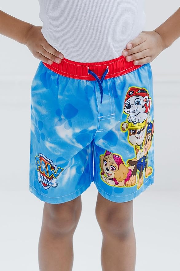 Paw Patrol Rubble Marshall Chase Skye Swim Trunks Bathing Suit Toddler to Little Kid