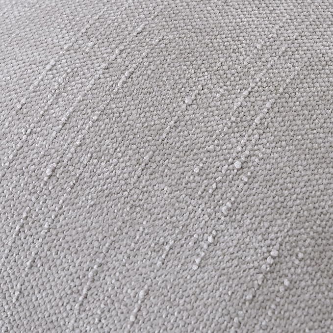 Set of 4 Soft Textured Decorative Throw Pillow Covers 12X20 Inch Cozy Farmhouse Cushion Cover Square Accent Pillow Cases for Bed Couch Sofa Living Room, Light Grey
