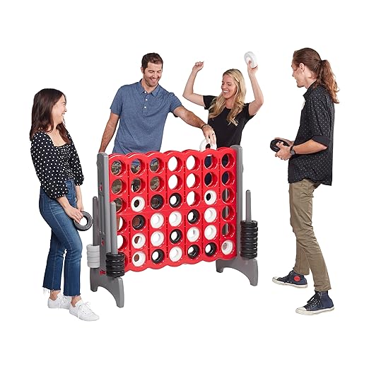 ECR4Kids Jumbo 4-To-Score, Giant Game, Red/Grey