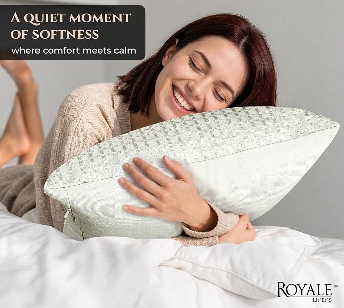 ROYALE LINENS 16 x 16 Pillow Insert - Down Alternative Throw Pillows Insert - Square Pillow Pack of 1 - Bed & Couch Pillows - Inner Cushion for Bed, Cushion for Living Room - Shams Stuffer