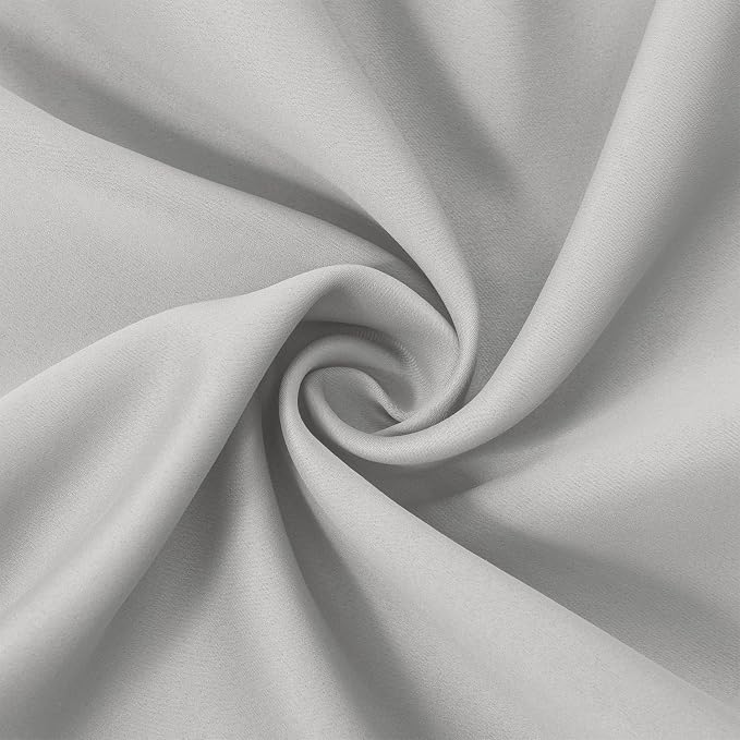 LEMOMO Light Grey Thermal Blackout Curtains/52 x 72 Inch/Set of 2 Panels Room Darkening Curtains for Bedroom