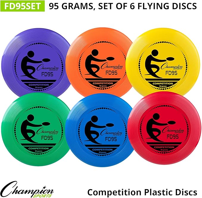 Champion Sports Competition Plastic Discs, Assorted Color
