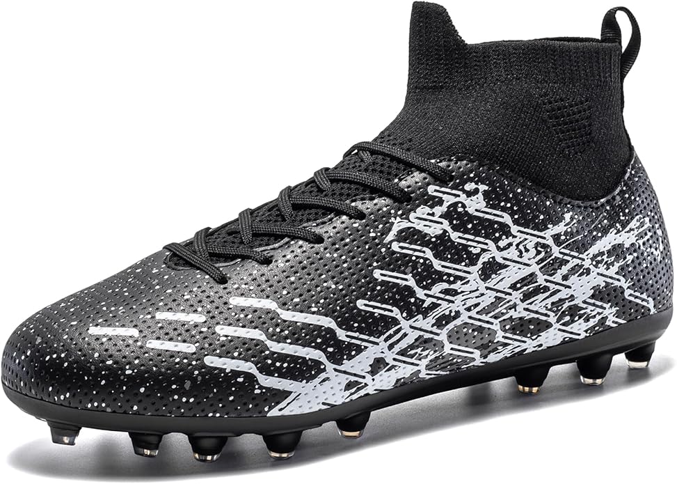 Kids Slip On Soccer Cleats for Boys Girls Youth Training Football Shoes