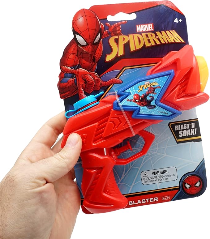 Marvel Spiderman Water Squirt Gun Toys, 24 Packs, Red and Blue, Great for Kids and Adults, Fun Pool Toys