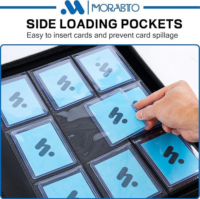 Top Loader Binder, Holds 324 Top Loaders,9 Pocket Top Loader Binders for 3" x 4" Rigid Cards,Top Loader Card Binder for Hard Plastic Top Loader