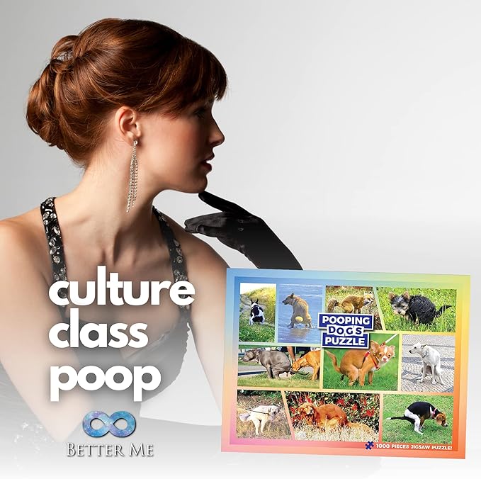Pooping Dogs 100-Piece Puzzle for Kids - Funny Pooping Puppies Jigsaw Puzzle, Great Gift for Dog Lovers & Puppy Owners (100 Large Pieces)