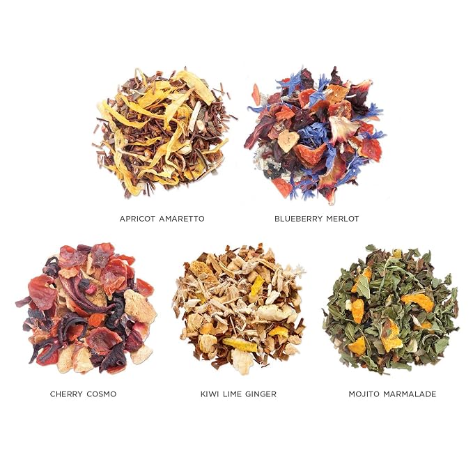 Tea Forte Single Steeps Loose Leaf Tea Sampler, Assorted Variety Tea Box, 15 Single Serve Pouches, Herbal Retreat Tea