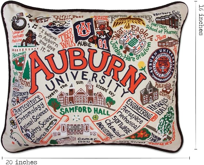 Catstudio Auburn University Collegiate Embroidered Decorative Throw Pillow