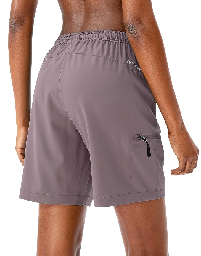 SANTINY Women's 5''/ 7''/9'' Hiking Cargo Shorts Quick Dry Lightweight Summer Shorts for Women Athletic Golf Zipper Pockets