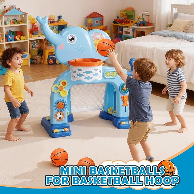 Iyoyo Mini Basketballs,3 Pack 6" Inch Small Basketball Set with Pump Over The Door Mini Hoop Basketball Replacement Toy for Toddlers,Kids,Teenagers for Pool,Indoors,Outdoors
