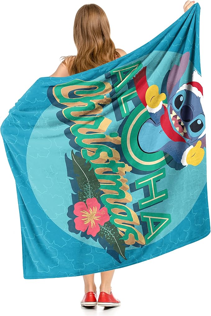 Northwest Lilo and Stitch Silk Touch Throw Blanket, 50" x 60", Festive Aloha