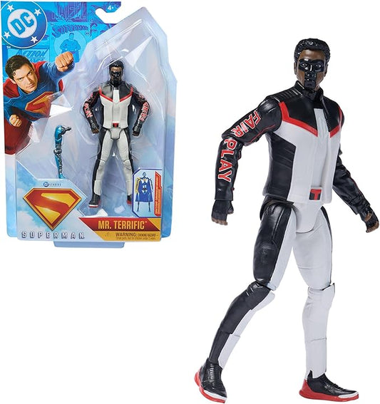 DC Comics, Superman, Mr. Terrific, 6-Inch Action Figure, Authentic Superman Movie Styling, Super Heroes Kids Toys for Boys and Girls Ages 4 and Up