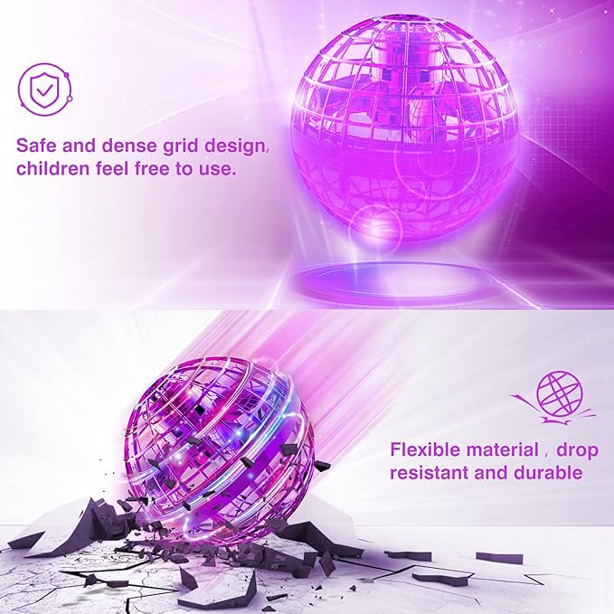 Flying Orb Ball, 2025 Upgraded Flying Toy, Hand Controlled Boomerang Hover Ball, Flying Spinner with Endless Tricks, Cool Toys Gifts for 6 7 8 9 10+ Year Old Boys Girls Teens Indoor Outdoor Toys
