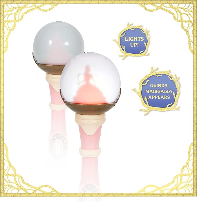 Wicked Glinda Light and Sound Musical Bubble Wand, Includes Bubble Solution