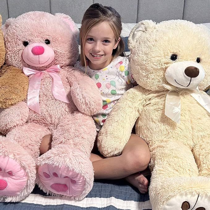 MorisMos Giant Teddy Bear Stuffed Animal, Big Teddy Bear Life Size, 36in Large Teddy Bear Cuddly Soft for Baby Shower, Boys, Girls
